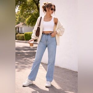 90s Butter Mom Light Wash The Straight Women’s 4 Jeans Casual Denim LOFT Denim